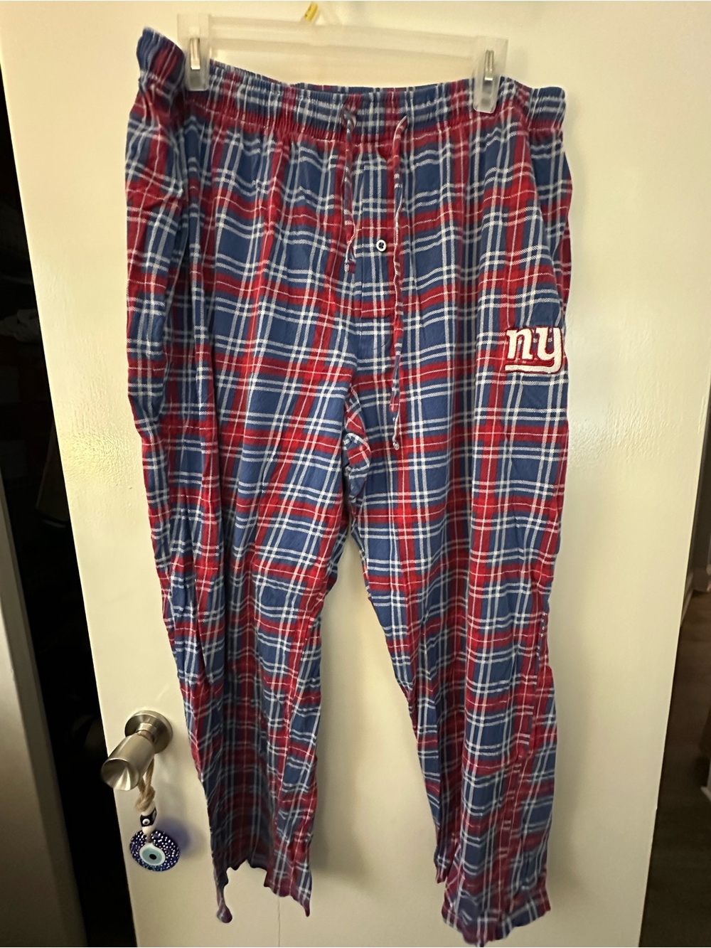 NFL Men's Red & Blue Plaid Lounge Pants